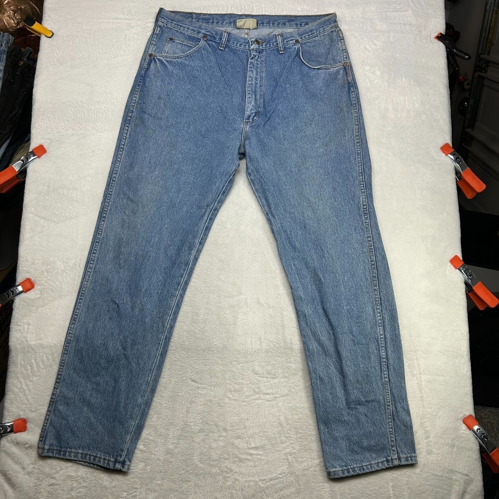 Vintage Route 66 Jeans Men's Blue Denim High‎ Rise Straight USA Made - 37x32.5